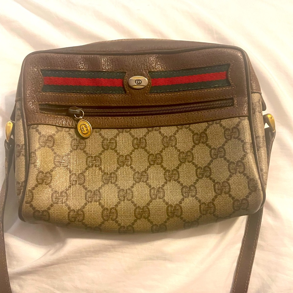 Gucci Ophidia GG Supreme Coated Canvas Crossbody Camera Shoulder Bag